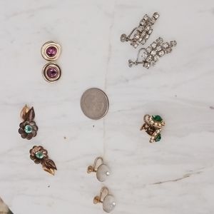 Twist and clip on antique earrings